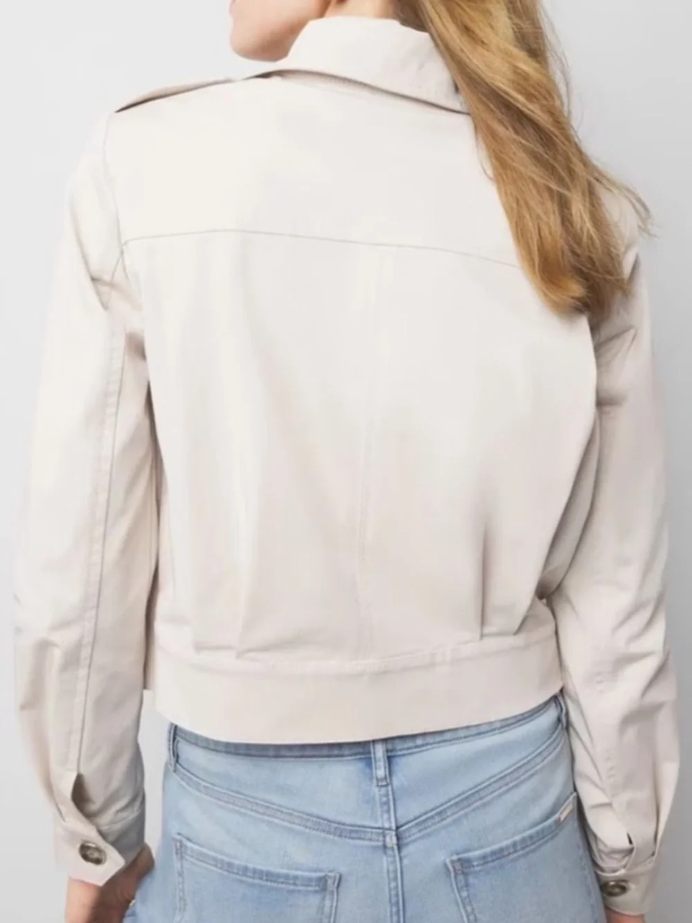 White House Black Market Light Cream Utility Jacket - Picture 2 of 4
